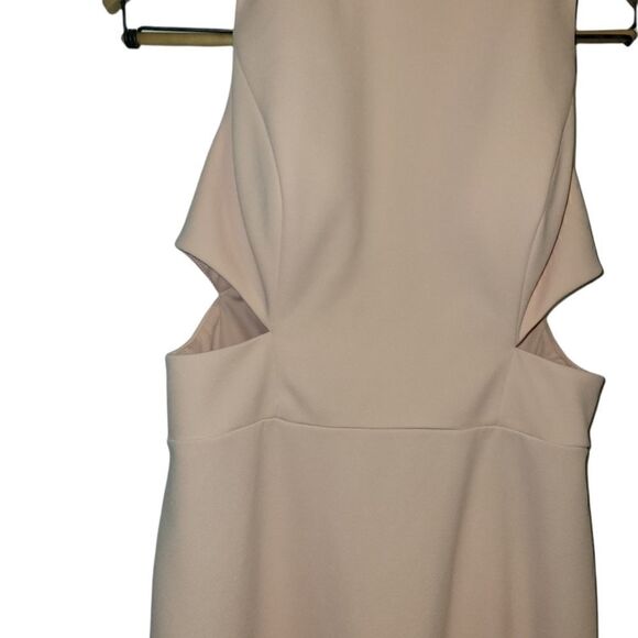 Aidan Mattox Pink Blush Side Cut-Out Dress 8 - Picture 3 of 11